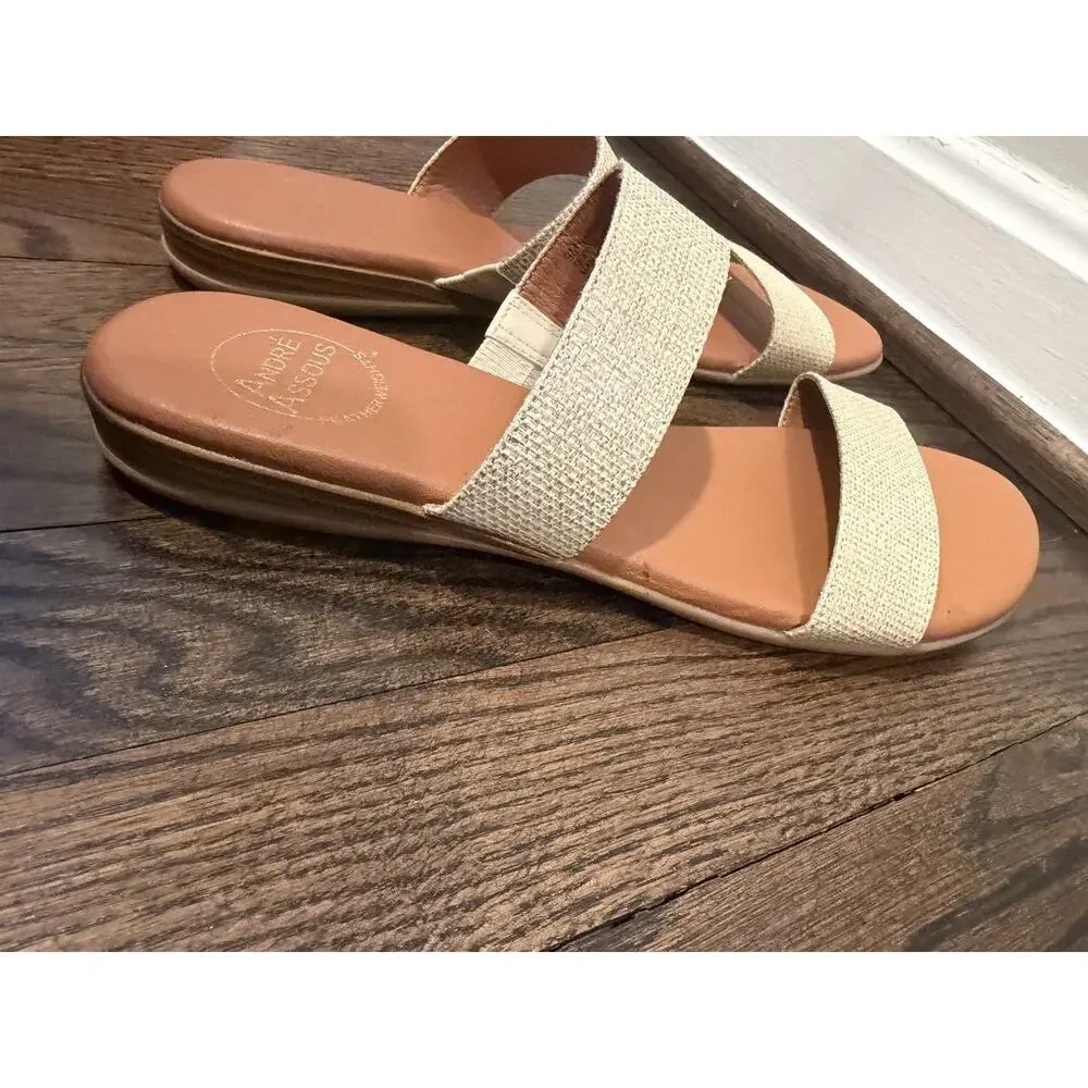 Andre Assous Women's Galia Sandal Natural Women's Sz 9 NEW - Picture 12 of 14